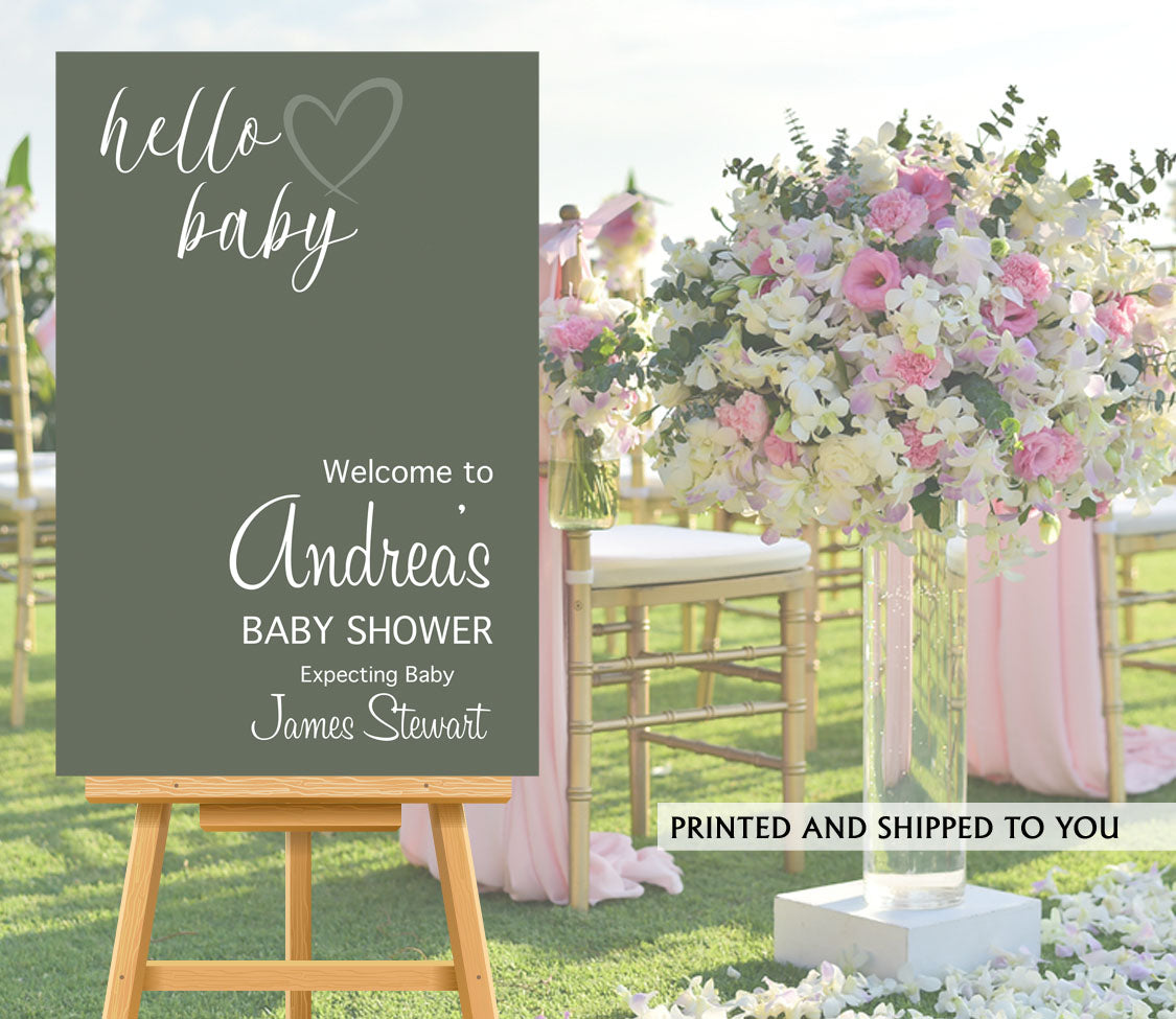 Baby Minimalist Baby Shower Welcome Sign