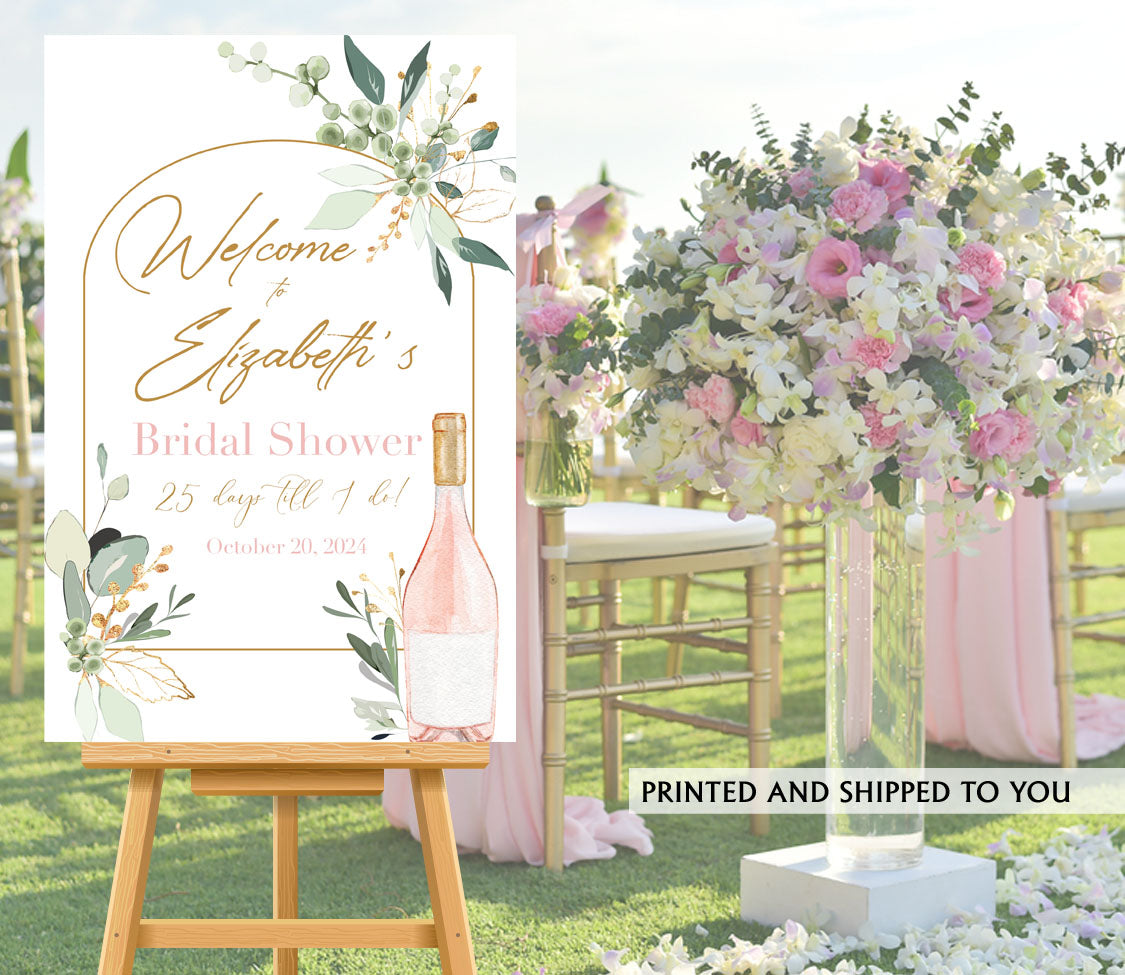 Spring Greenery Bridal Shower Welcome Sign