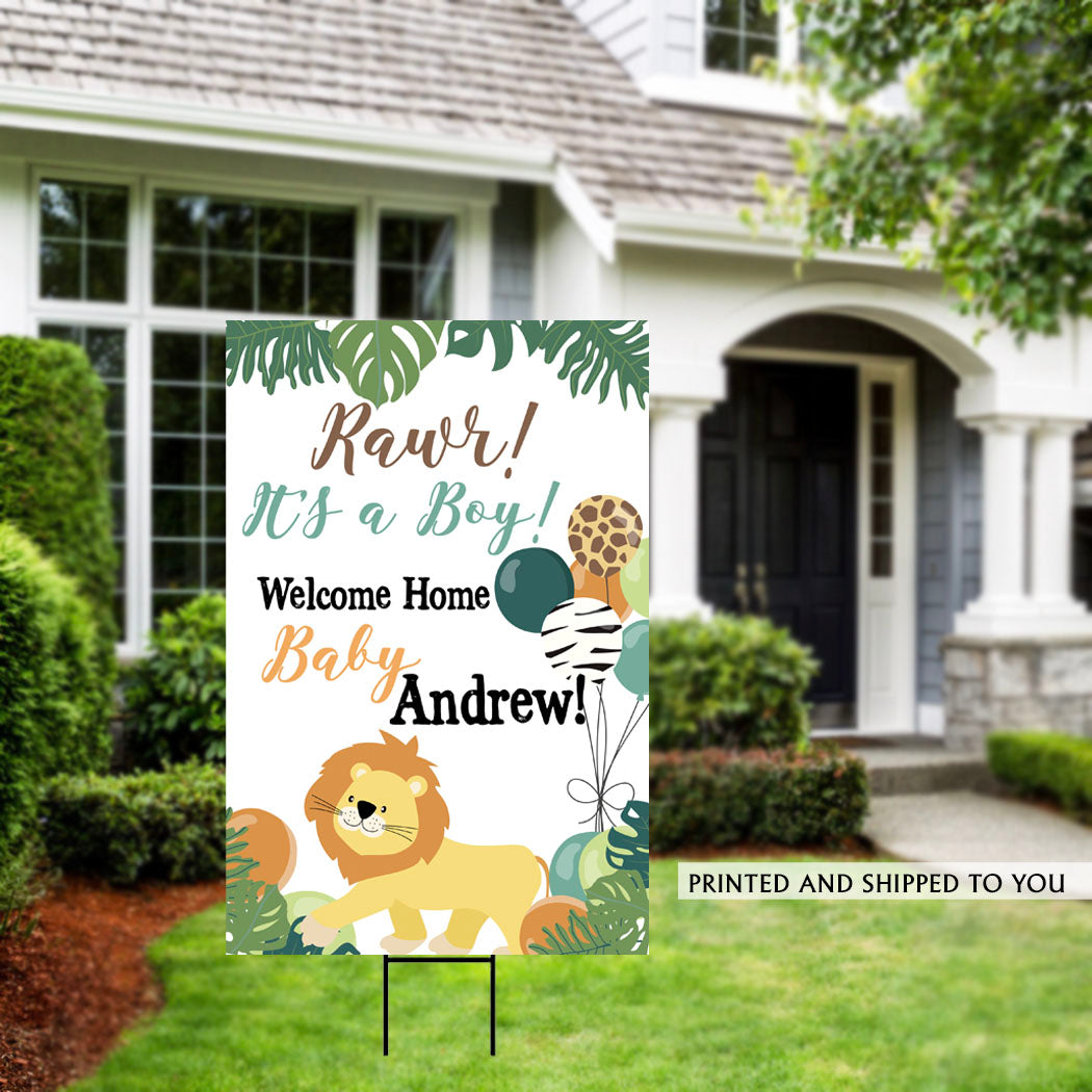 Jungle Friends Welcome Home Yard Sign