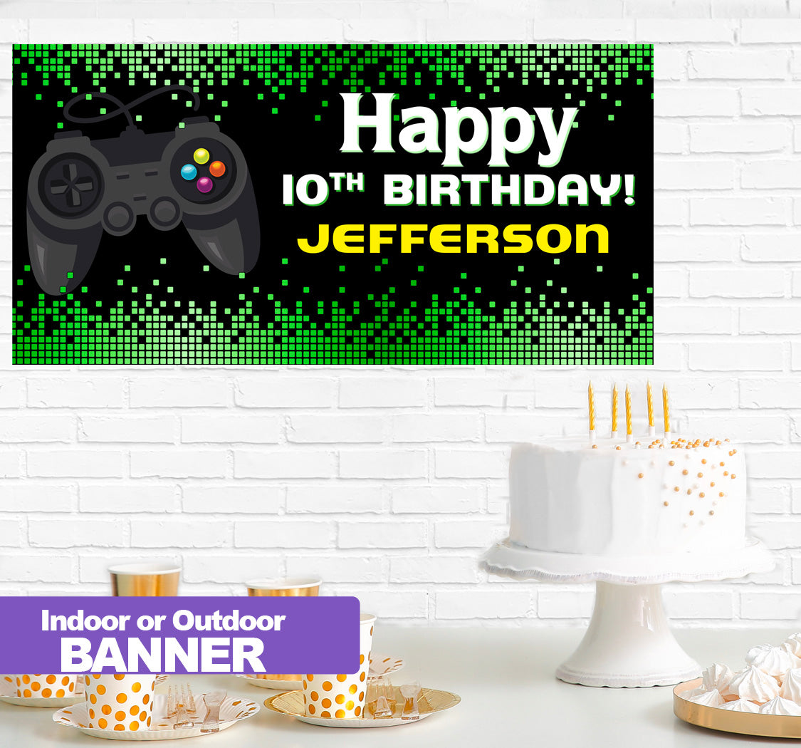 Video Controller Birthday Banner Indoor or Outdoor