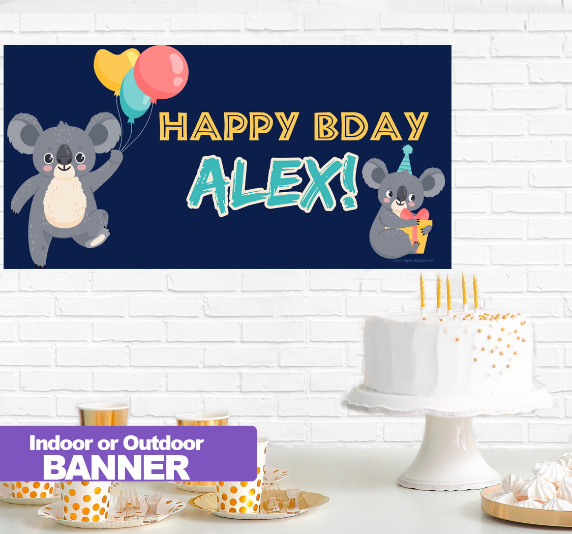 Birthday Koala Banner Indoor or Outdoor