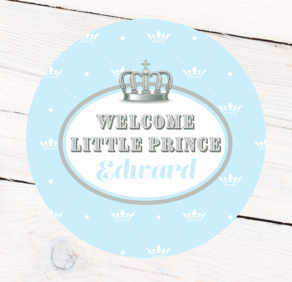 Welcome Little Prince Favor Label