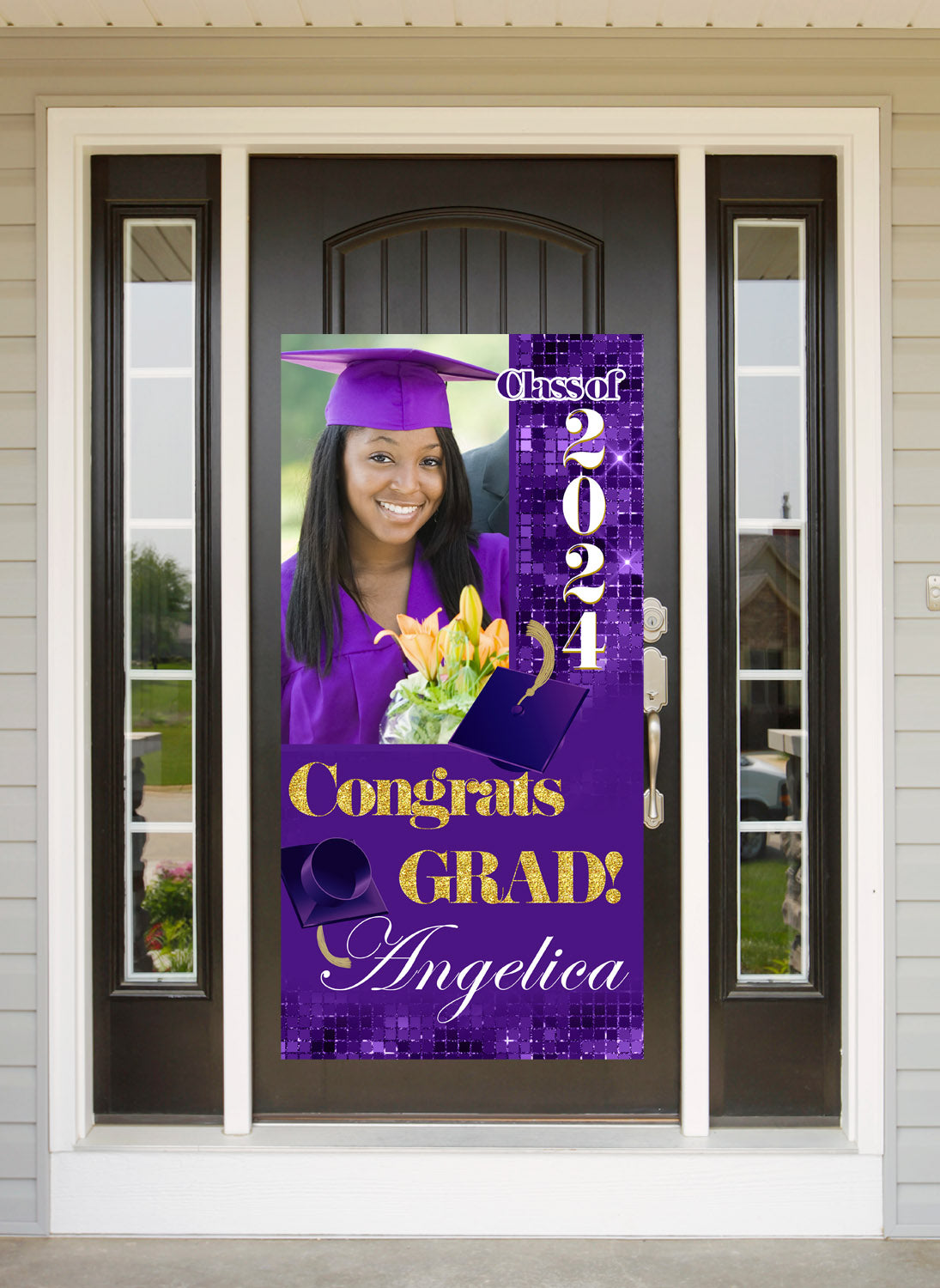 Sparkle Grad Purple Door Banner