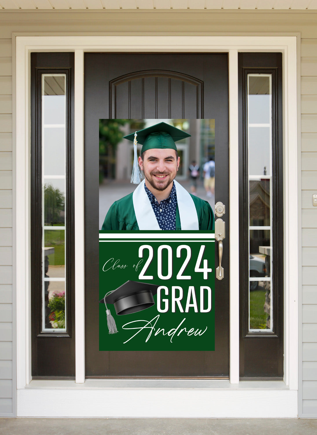 Classic Grad Green Door Banner