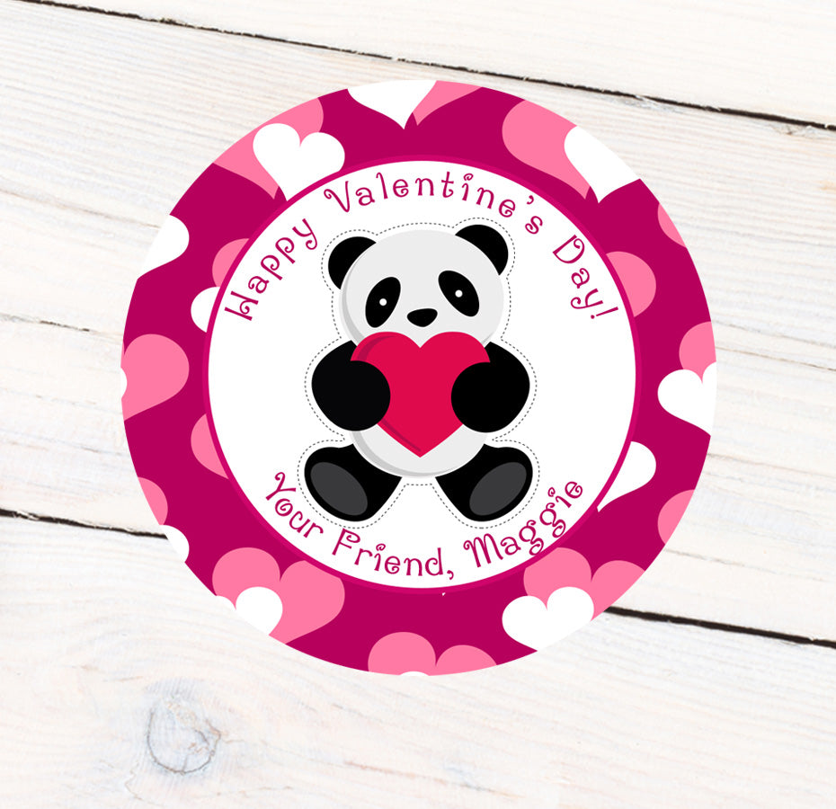 Valentine Panda Label