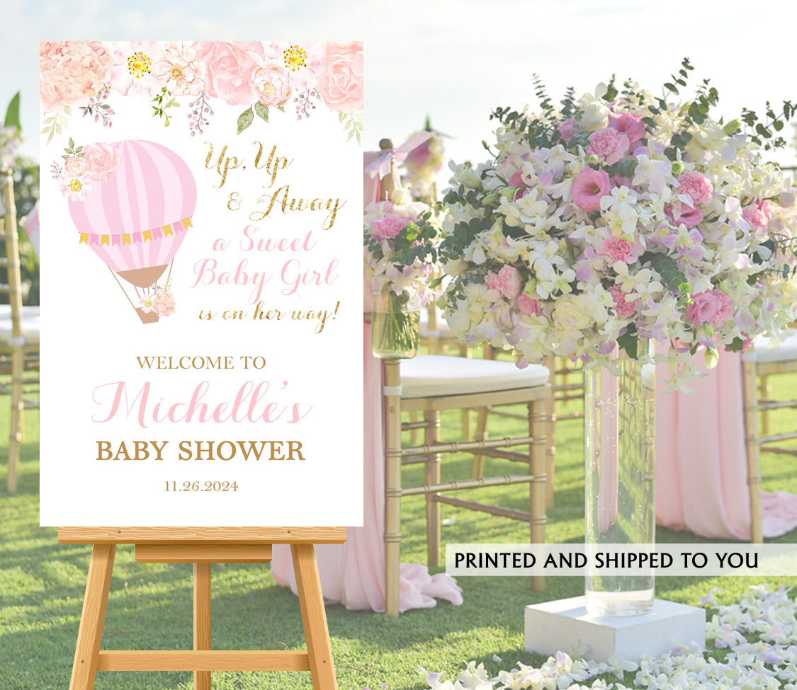 Up up and away Baby Shower Welcome Sign