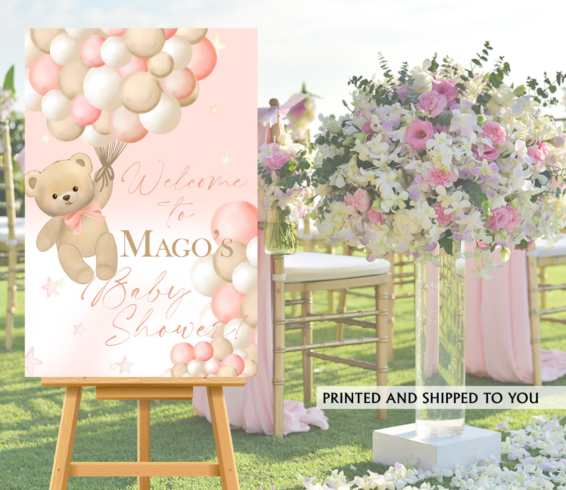 Bearly Wait Baby Girl Welcome Sign