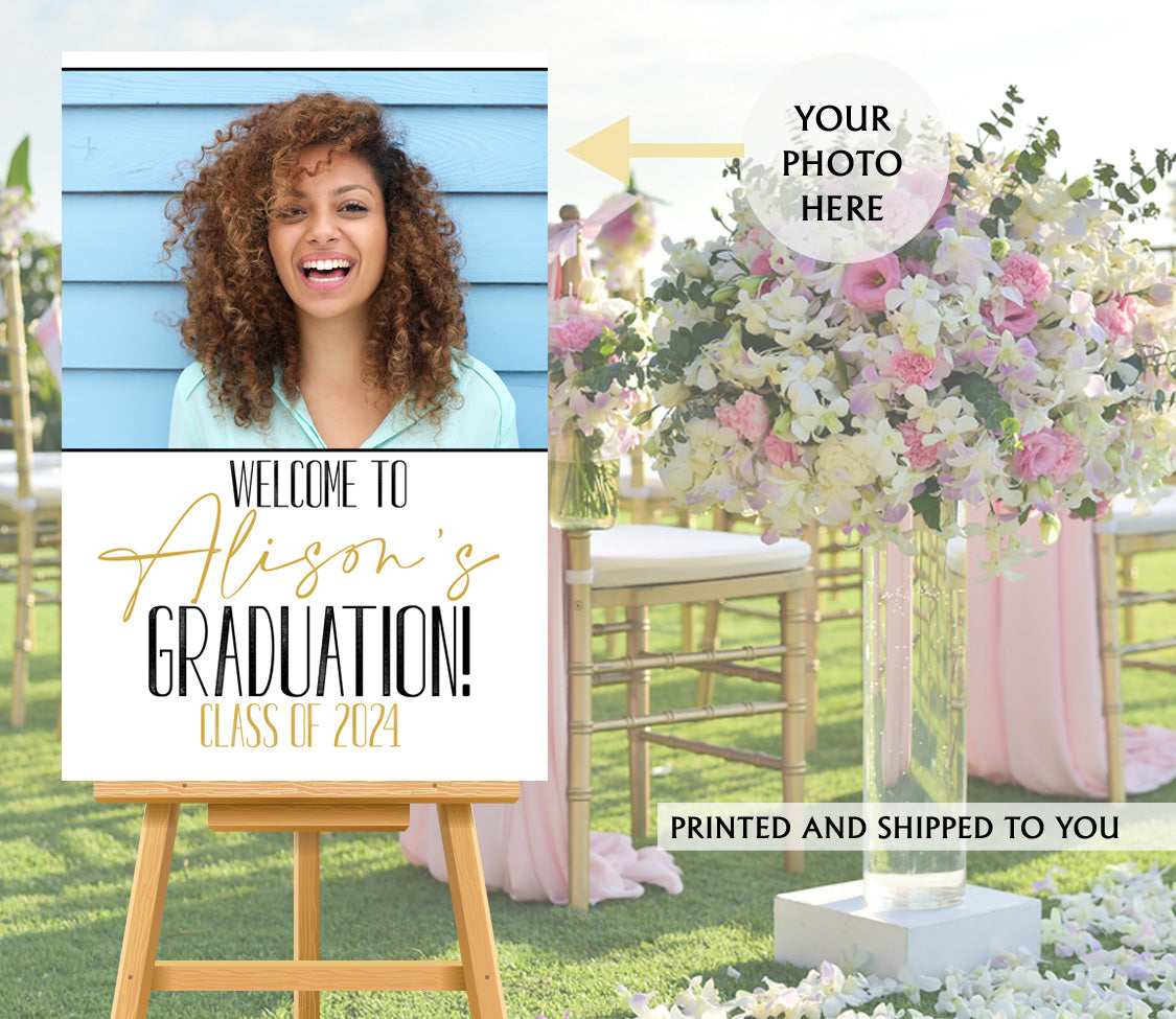 Classic Graduation Welcome Sign