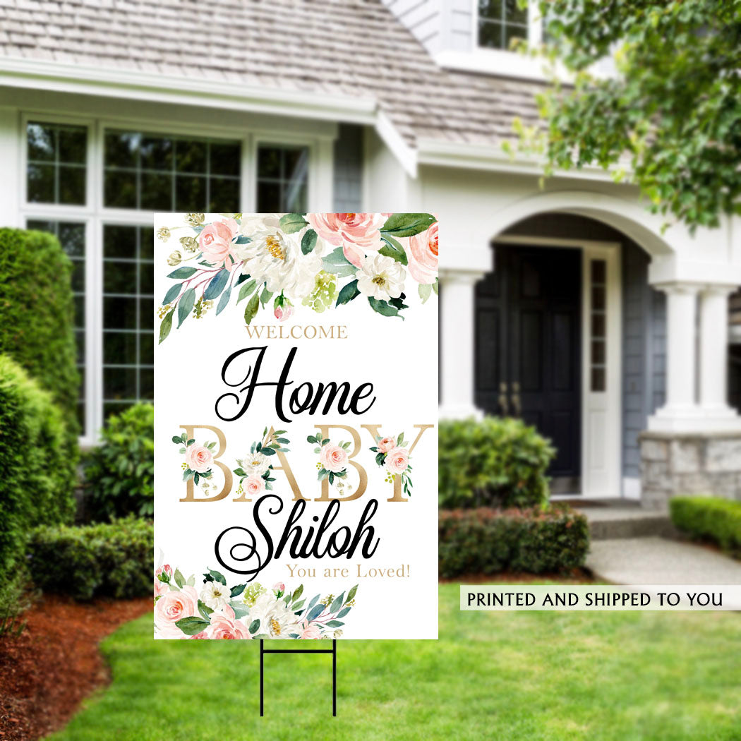 Welcome Home BABY Yard Sign