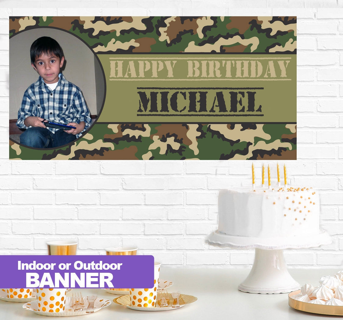 Army Birthday Banner Indoor or Outdoor